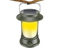 Vert 10,8 x 9 x 13,9 cm ABS Lanterne électrique pour magasin Lanternes portables LED Lampe extérieure pliable Lampe solaire 3 modes de lumière Lampe solaire avec piles pour , excursion, jardin