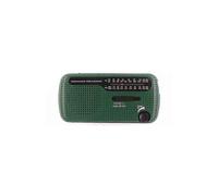 (Vert 5551135) Radio solaire à manivelle, bande complète, lampe torche multifonctionnelle pour la randonnée