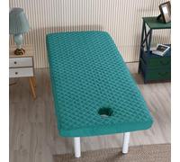 Vert,60x180cm/1.9x5.9ft,Réutilisables Couvercle De Lit Avec Trou De Visage,Massage Extensible Tasse De Massage De Massage Pour Le Couvercle De Massage Du Spa De Beauté