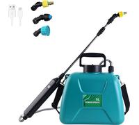 (Vert,8L)Electrique Pulvérisateur électrique avec sangle et buse réglable Pulvérisateur à pression rechargeable Cinq avec modes de pulvérisation Tube télescopique en acier pour le jardinage Lavage de