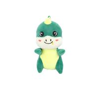 (Vert) Adorable porte-clés en peluche dinosaure Super doux en velours cristal Mini jouet en peluche