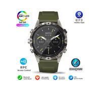 (Vert argenté) Nouvelle montre intelligente de sport d'affaires durable boussole écran HD 1,6 pouces boîtier en