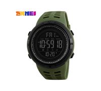 (Vert armée) SKMEI 1251 Montre multifonction pour homme, sport de plein air, étanche à 50 m, réveil,