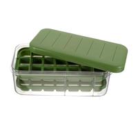 Vert Bac à Glaçons à Démoulage Rapide avec Couvercle en Silicone | Format Portable, Retrait Facile, Moule Cube Silicone, Bacs à Glaçons avec Couvercles, Usage Congélateur