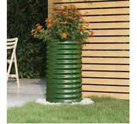 Vert Balconnière/Bac à Fleurs Protection UV - Jardinière de jardin Acier galvanisé 40x40x68cm Vert &HSF3943062