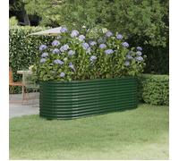 Vert Balconnière/Bac à Fleurs Protection UV - Lit surélevé de jardin Acier galvanisé 224x80x68cm Vert &HSF5819513