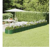 Vert Balconnière/Bac à Fleurs Protection UV - Lit surélevé de jardin Acier galvanisé 620x80x36cm Vert &HSF9231919