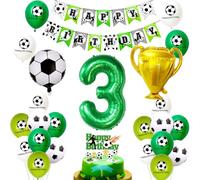 Vert Ballon de foot 3er anniversaire ballon 3 an garçon foot déco anniversaire 3 an enfant déco ballon 3 anniversaire garçon 3er anniversaire déco foot 3 anniversaire