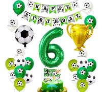 Vert Ballon de foot 6er anniversaire ballon 6 an garçon foot déco anniversaire 6 an enfant déco ballon 6 anniversaire garçon 6er anniversaire déco foot 6 anniversaire