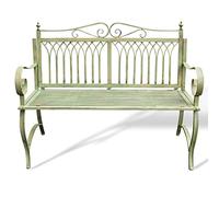 Vert banc meubles de jardin en métal de style antique fer mobilier 119x95cm