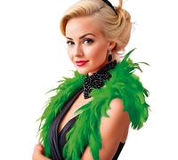 Vert boa de plumes
