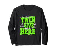 Vert Chin Up Twin Green Graphic Manche Longue