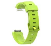 (Vert citron) Bracelet de montre en silicone brillant pour Fitbit Inspire / Inspire HR, taille : L (blanc)