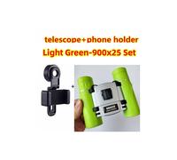 (Vert clair 900x25Set) Jumelles HD puissantes et colorées, longue portée, grossissement élevé, télescope