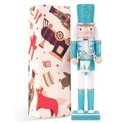 Vert Clair Drum Soldier Casse Noisette Noel,30CM Soldat Casse Noisette Ornements,Artisanat en Bois Nutcracker Christmas Ornements de Noël,Peut être Utilisé Comme Décoration Noel Balancier ou Cadeau.