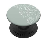 Vert clair menthe pastel Monstera Leaf Botanical Tropical PopSockets PopGrip Adhésif