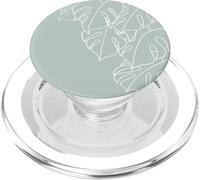 Vert clair menthe pastel Monstera Leaf Botanical Tropical PopSockets PopGrip pour MagSafe