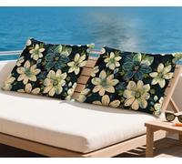 Vert Coussin Exterieur Impermeable Housse Coussin 60x80 cm Lot de 2 Fleur Coussins Couvre automne Décoratives Taie Oreiller Lin Double Face à Motif Pour Taie d'oreiller pour Salon Canapé Jardin qq-631