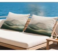 Vert Coussin Exterieur Impermeable Housse Coussin 60x90 cm Lot de 2 Paysage Coussins Couvre automne Décoratives Taie Oreiller Velour Double Face à Motif Pour Taie d'oreiller pour Salon Canapé qq-471
