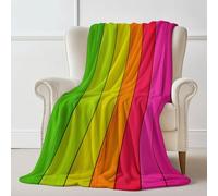 Vert Couverture Chaude e en Flanelle Bloc de Couleur Grain de Bois Couleur - 80 x 150 cm Plaid réversible en Polaire Douce et Moelleuse idéal pour Le lit ou Le canapé utilisable en Toutes Saisons