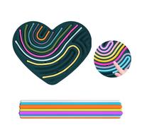 Vert Cœur Sensory Activity Board, Tableau D'activité Sensorielle pour Enfant, Jouet Anti-Stress, Planche Sensorielle Double Face avec Sac Portable et 11 Cordes pour Soulager Le Stress, TDAH et Autisme