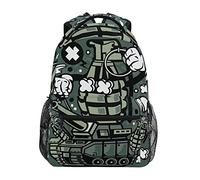 Vert De Dessin Animé De L'Armée Bandoulière Sacs Cartable à Dos à Cartable Étudiants Sac pour Scolaire Filles Voyages Garçons