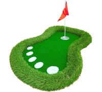 Vert de Golf Flottant for Piscine, Tapis de Gazon Multi-Trous avec Trous en Acier Inoxydable, Amusant à Jouer Toute la journée, for Les golfeurs Amis en Famille.