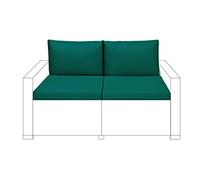 Vert de remplacement de 4 pièces Ensemble de coussins d'assise pour Keter Allibert California extérieur en rotin Canapé 2 places