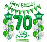 Vert Décoration 70 anniversaire, Ballon Décoration 70 ans anniversaire, Vert Décoration gâteau anniversaire 70 ans Homme, Ballon 70 ans anniversaire Homme Femme, Vert Décoration 70 ans ballons