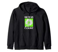 Vert Don't Count The Days Green Graphic Sweat à Capuche
