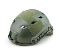 Vert, Équipement Tactique Léger Et Rapide Casque avec Trous Rhombiques, Casques Intégrés avec Base Multifonctionnelle Rails Latéraux pour Sports De Plein Air CS