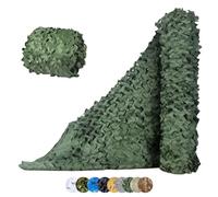 Vert Filet Camouflage 3M*9M, Rouleau de Treillis de Camouflages, Tissu Oxford 210D Filet de Camouflage Militaire, Voile d'Ombrage pour la Chasse, l’Extérieur, Jardin Fête, Décoration, la Ombrage