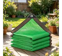 Vert Filet d’ombrage 70% en HDPE réutilisable, pour Potager | Toile d’ombrage pour jardin, terrasse, serre et fleurs, pergola et abri avec œillets, perméable à l’eau et à l’air
