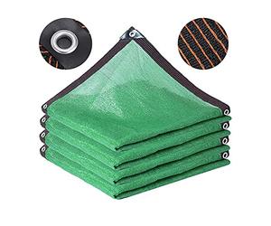 Vert Filet Protection Solaire D'Ombrage Ombrage 75% Auvent,Bloquer Rayons UV Toile Serres Coupe Vent avec Oeillets,pour ExtéRieur Balcon Cour Plantes Granges (2mx3m/6.6ftx9.8ft)