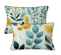 Vert Foncé Coussin Canape 30x50 cm Housses de Coussin Usine Motif Lin Canape Housse Lot de 2 Rectangle Canapé Taie Oreiller Fermeture Éclair Cachée pour Decoration Chambre Maison, Cadeau Femme h-931
