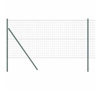 Vert Grillage de jardin - Pour jardin/terrasse - Clôture avec poteaux Vert 1x25m Acier skf5956750