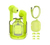 (Vert jeunesse) Écouteurs sans fil Bluetooth 5.0 T6 TWS, casque de jeu sportif, antibruit, avec micro et housse