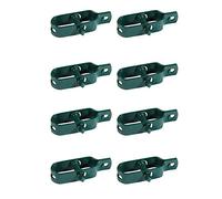 Vert Kit de 8 tendeurs de fil plastifié pour clôture, maille, séchoir à linge, en métal pour jardin, pour poteaux, lot de 8 pièces