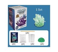 (Vert) Kit de culture de cristaux magiques Expériences scientifiques sur les cristaux de verre Puzzle