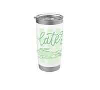 Vert Later Gator rayé Gobelet isotherme en acier inoxydable double paroi