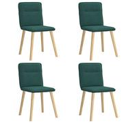 Vert Lot de 4 Chaises à manger - style classique - vert foncé tissu - cadre en bois Maximum 110 kg @EU8546046