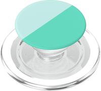 Vert Menthe Diagonale géométrique Moderne Bloc de Couleur PopSockets PopGrip pour MagSafe