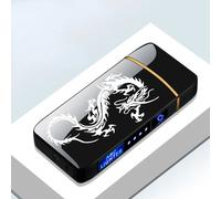 (Vert Militaire) Briquet Électrique À Double Arc, Affichage Led, Rechargeable Par Usb, Accessoires Pour Fumer, Extérieur, Coupe-Vent, Tactile, Haute Puissance