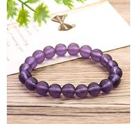 Vert Moldavite Violet Bleu Cristal Quartz Pierre Naturelle Bracelet Élastique Cordon Bijoux Perles Amant Femme Bijoux Cadeau en Gros,SBO99TON-9990 (Color : Purple)