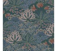 Rasch Papier peint non-tissé avec palmiers et feuilles de palmier - Bleu, vert et rose - Collection Sophia - 10,05 m x 0,53 m