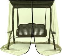 Vert olive, moustiquaire pour balançoire de jardin 2 places - moustiquaire pour balançoire hollywoodienne, Outdoor Vert oliveMoustiquaire avec fermeture éclair, résistante au vent & aux UV