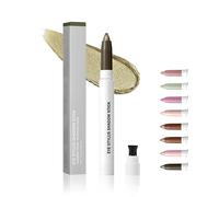 Vert Olive Paillette Fard a Paupiere Stick, Ombre a Paupiere Paillettes Longue Durée Waterproof, Silky Fards à Paupières Crème, Hight Pigmenté Facile à Utiliser, Avec Taille Crayon Maquillage Femme-08