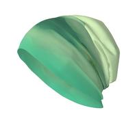 Vert pâle Mountains Sky Bonnet tricoté unisexe Bonnet chaud et souple Tête de mort