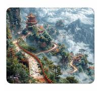 Vert Petit Tapis de Souris 250x200mm avec Base en Caoutchouc Antidérapant et Imperméable, Gaming Tapis de Souris pour Femmes, Hommes, Ordinateurs Portables sans Fil, Cadeau Homme, Paysage L-1298