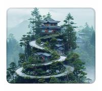 Vert Petit Tapis de Souris 250x200mm avec Base en Caoutchouc Antidérapant et Imperméable, Gaming Tapis de Souris pour Femmes, Hommes, Ordinateurs Portables sans Fil, Cadeau Homme, Paysage L-6427